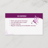 クリーニングのサービス業カード 名刺 (裏面)