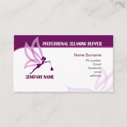 クリーニングのサービス業カード 名刺 (正面)