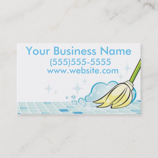 クリーニングのサービス業カード 名刺 (正面)