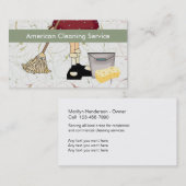 クリーニングのサービス業カード 名刺 (正面/裏面)