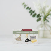 クリーニングのサービス業カード 名刺 (スタンド正面)