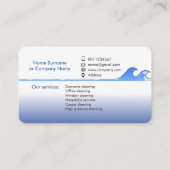 クリーニングのサービス業カード 名刺 (裏面)