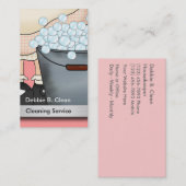 クリーニングのサービス業カード 名刺 (正面/裏面)