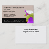 クリーニングのサービス業カード 名刺 (正面/裏面)