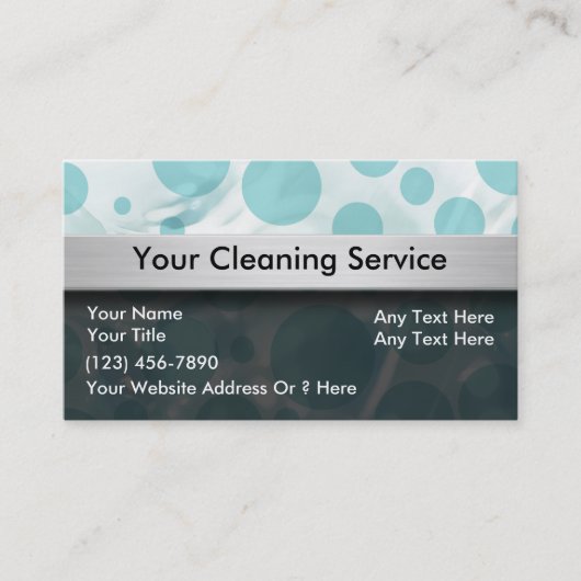 クリーニングのサービス業カード 名刺 (正面)