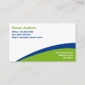 クリーニングのサービス業カード 名刺 (裏面)