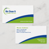 クリーニングのサービス業カード 名刺 (正面/裏面)