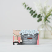 クリーニングのサービス業カード 名刺 (スタンド正面)