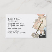 クリーニングのサービス業カード 名刺 (裏面)