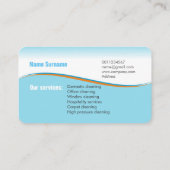 クリーニングのサービス業カード 名刺 (裏面)