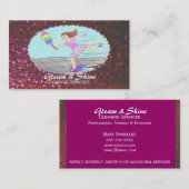 クリーニングのサービス業カード 名刺 (正面/裏面)