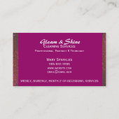 クリーニングのサービス業カード 名刺 (裏面)