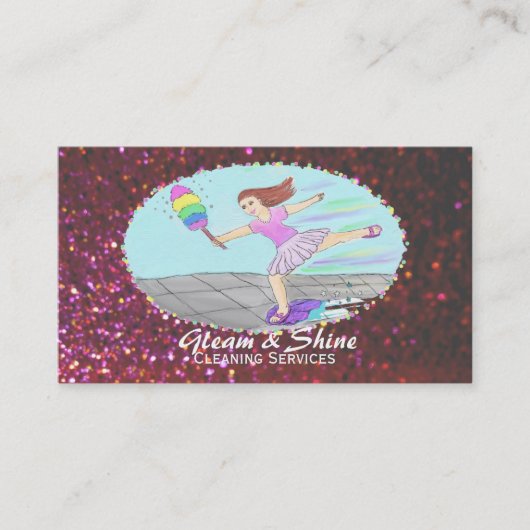 クリーニングのサービス業カード 名刺 (正面)