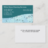 クリーニングのサービス業カード 名刺 (正面/裏面)