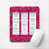 クリーニングのスケジュール及び断言のフェミニンな花柄 マウスパッド (マウス)