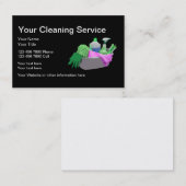 クリーニングのプロフェッショナルのモダン 名刺 (正面/裏面)