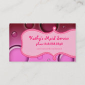 クリーニングの名刺のピンクは黒髪泡立ちます 名刺 (裏面)