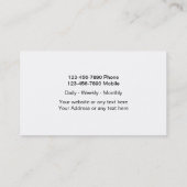 クリーニングの名刺 名刺 (裏面)