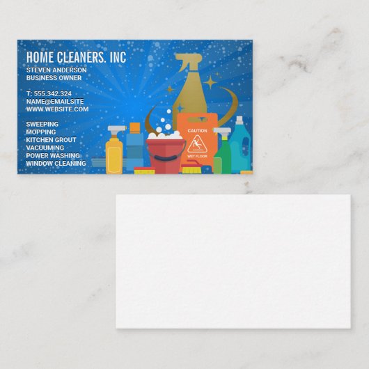 クリーニングの衛生化ツール | メイド | クリーナー 名刺 (正面/裏面)