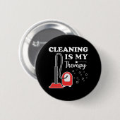 クリーニングはセラピーハウスキーパーハウスキーピングクリーン 缶バッジ (正面&裏面)