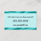 クリーニングは女中の名刺の青を整備します 名刺 (裏面)