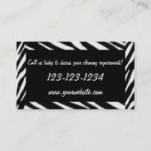 クリーニングは女中の名刺を整備します 名刺 (裏面)