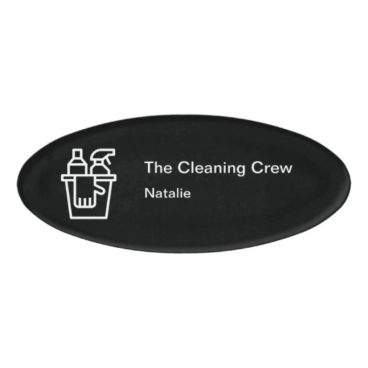 クリーニングは従業員を整備します 名札 (正面)