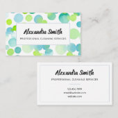 クリーニングは水彩画の泡名刺を整備します 名刺 (正面/裏面)