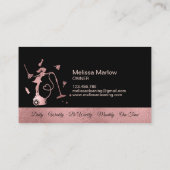 クリーニングオフィスサービスメイドハウスキーピングバラ 名刺 (裏面)