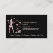 クリーニングオフィスサービスメイドハウスキーピングバラ 名刺 (裏面)