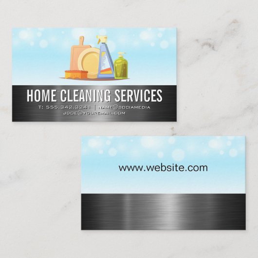 クリーニングサプライのロゴ | クリーナー 名刺 (正面/裏面)