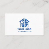 クリーニングサービカスタムスのロゴシンプルのクラシック 名刺 (裏面)