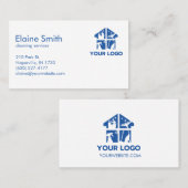 クリーニングサービカスタムスのロゴシンプルのクラシック 名刺 (正面/裏面)