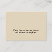 クリーニングサービスかわいいデザイン 名刺 (裏面)