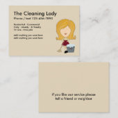 クリーニングサービスかわいいデザイン 名刺 (正面/裏面)