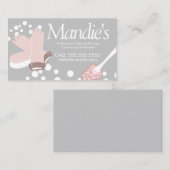 クリーニングサービスがピンクの供給を泡立てる 名刺 (正面/裏面)