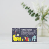 クリーニングサービスと装置 | シャボン 名刺 (スタンド正面)