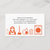 クリーニングサービスのアイコン |クリーナー 名刺 (裏面)