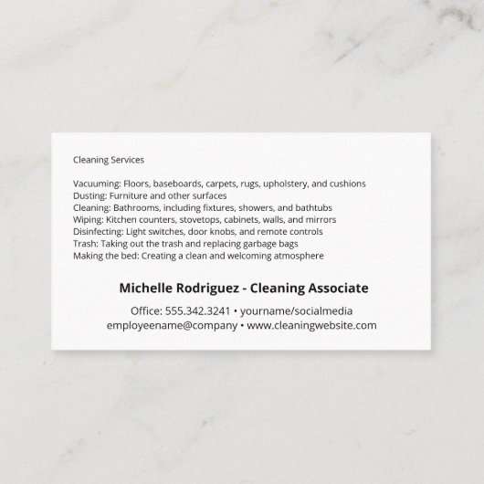 クリーニングサービスのアイコン | シャボン玉と水玉 名刺 (裏面)