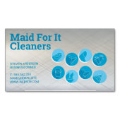 クリーニングサービスのアイコン マグネット名刺 (正面)