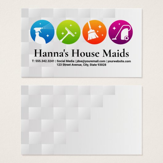 クリーニングサービスのアイコン | メイド (正面&裏面)