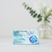 クリーニングサービスのアイコン | 住宅用メイド | 名刺 (スタンド正面)