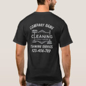 クリーニングサービスのビジネスロゴ Tシャツ (裏面)