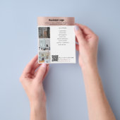 クリーニングサービスのビジネス促進QRコード チラシ (手)