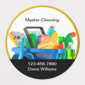 クリーニングサービスのプロモーションラベル ラベル (デザイン1)