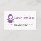 クリーニングサービスのメイドアイコン | ソープ 名刺 (正面)