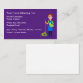 クリーニングサービスのメイドグラフィックモダン 名刺 (正面/裏面)