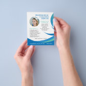 クリーニングサービスのモダンビジネスカスタム写真 チラシ (手)