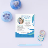 クリーニングサービスのモダンビジネスカスタム写真 チラシ (シングル)