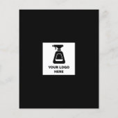 クリーニングサービスのロゴを黒に追加 チラシ (裏面)